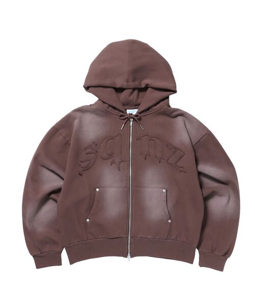 新色追加【sqnz（エスキュンズ）】sqnz washed wappen zip p/k