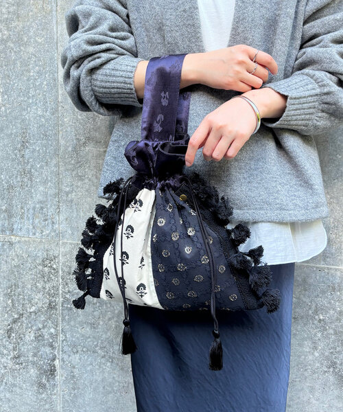 NE QUITTEZ PAS!（ヌキテパ）の「ne Quittez pas/刺繍巾着バッグ 
