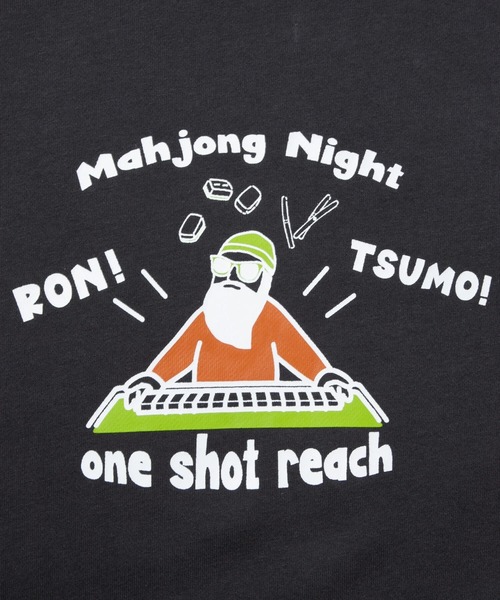 modem design（モデムデザイン）の「MODEM DESIGN/モデムデザイン　スウェットクルー -麻雀おじさん-（スウェット・メンズ・チャコールグレー/アイボリー・LARGE/X-LARGE/MEDIUM）」の4枚目の写真