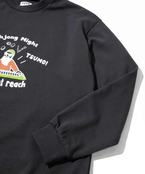modem design（モデムデザイン）の「MODEM DESIGN/モデムデザイン　スウェットクルー -麻雀おじさん-（スウェット・メンズ・チャコールグレー/アイボリー・LARGE/X-LARGE/MEDIUM）」の6枚目の写真