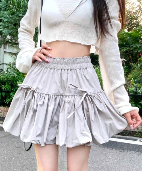 ♡VIVIENNE WESTWOOD ♡バルーンスカートリボン付き♡ セール】【CANVAS+】リボンギャザーミニバルーンスカート（スカート