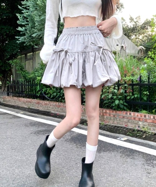 ♡VIVIENNE WESTWOOD ♡バルーンスカートリボン付き♡ セール】【CANVAS+】リボンギャザーミニバルーンスカート（スカート