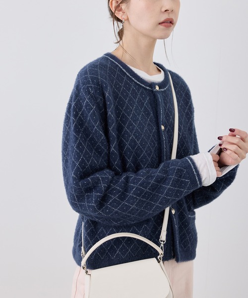 ROPE' PICNIC(ロペピクニック)の「金ボタンフェザーラメニットカーディガン(カーディガン/ボレロ・レディース・イエロー系その他3/キナリ/ブルー系その他・38)」の21枚目の写真