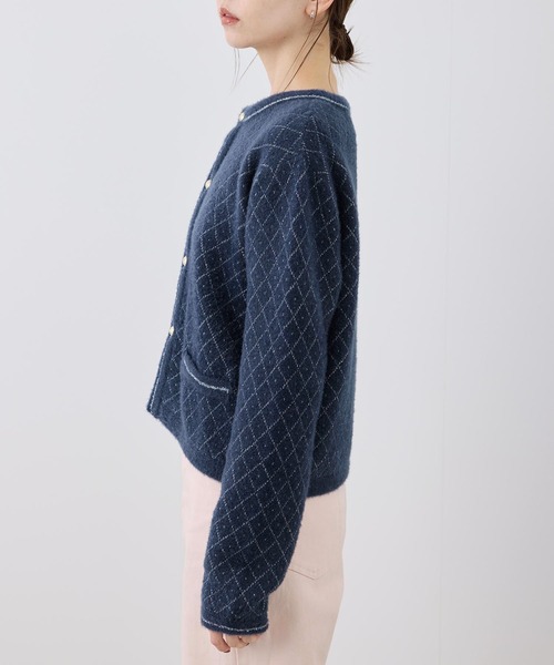 ROPE' PICNIC(ロペピクニック)の「金ボタンフェザーラメニットカーディガン(カーディガン/ボレロ・レディース・イエロー系その他3/キナリ/ブルー系その他・38)」の18枚目の写真