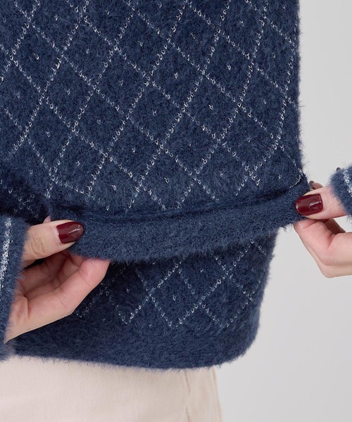ROPE' PICNIC(ロペピクニック)の「金ボタンフェザーラメニットカーディガン(カーディガン/ボレロ・レディース・イエロー系その他3/キナリ/ブルー系その他・38)」の13枚目の写真