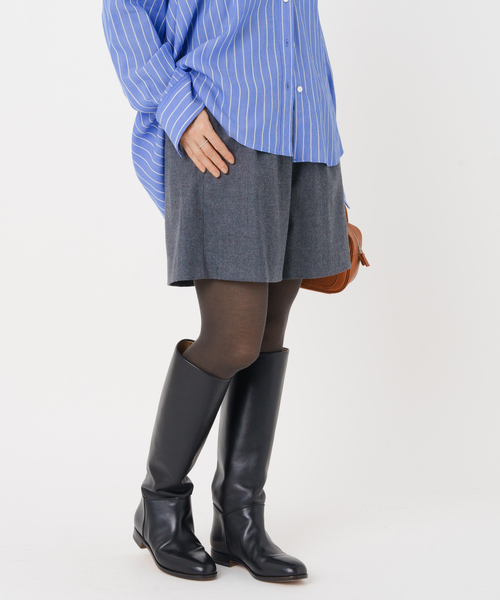 IENA(イエナ)の「ウォッシャブルウールショートパンツ(その他パンツ・レディース・チャコールグレー/ブラック・36/38)」の4枚目の写真