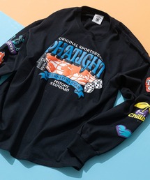 【DESERT SPORTSWEAR/デザートスポーツウェア】ビックシルエット 袖プリント グラフィック ロンT