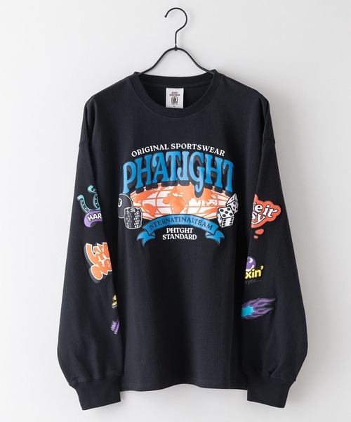 UNIIT(ユニット)の「【DESERT SPORTSWEAR/デザートスポーツウェア】ビックシルエット 袖プリント グラフィック ロンT(Tシャツ/カットソー・メンズ・ブラック/パープル/ホワイト・X-LARGE/LARGE/MEDIUM)」の4枚目の写真