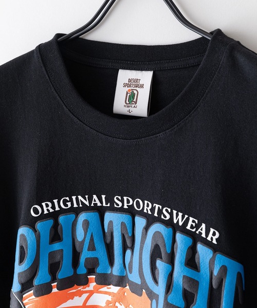 UNIIT(ユニット)の「【DESERT SPORTSWEAR/デザートスポーツウェア】ビックシルエット 袖プリント グラフィック ロンT(Tシャツ/カットソー・メンズ・ブラック/パープル/ホワイト・X-LARGE/LARGE/MEDIUM)」の6枚目の写真