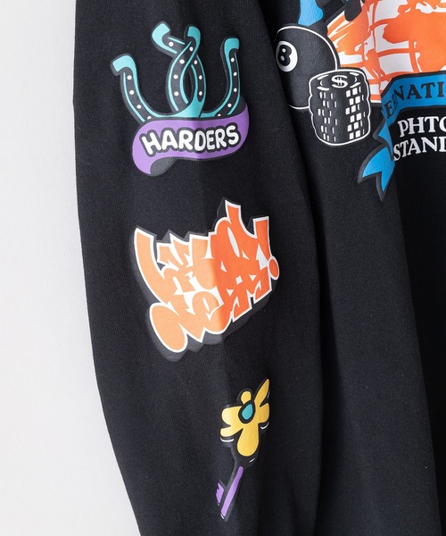 UNIIT(ユニット)の「【DESERT SPORTSWEAR/デザートスポーツウェア】ビックシルエット 袖プリント グラフィック ロンT(Tシャツ/カットソー・メンズ・ブラック/パープル/ホワイト・X-LARGE/LARGE/MEDIUM)」の10枚目の写真