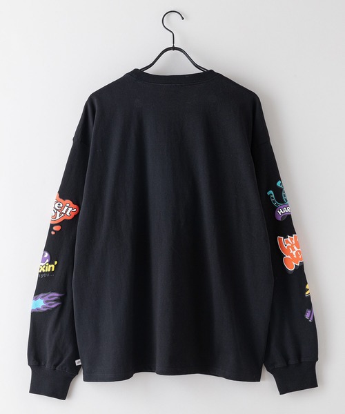 UNIIT(ユニット)の「【DESERT SPORTSWEAR/デザートスポーツウェア】ビックシルエット 袖プリント グラフィック ロンT(Tシャツ/カットソー・メンズ・ブラック/パープル/ホワイト・X-LARGE/LARGE/MEDIUM)」の12枚目の写真