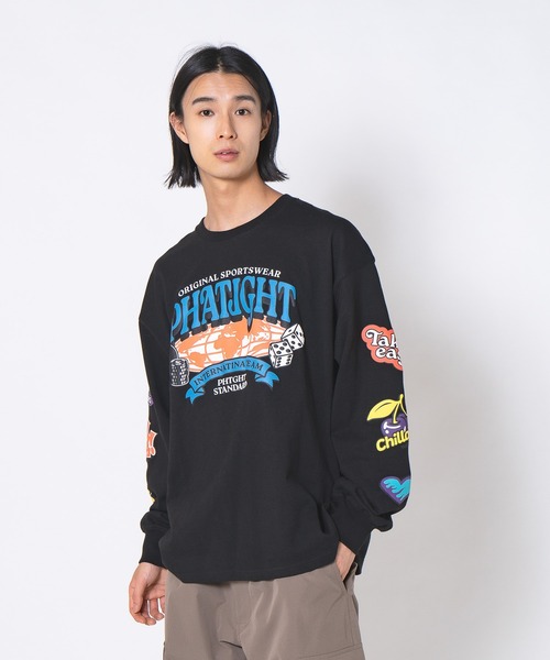 UNIIT(ユニット)の「【DESERT SPORTSWEAR/デザートスポーツウェア】ビックシルエット 袖プリント グラフィック ロンT(Tシャツ/カットソー・メンズ・ブラック/パープル/ホワイト・X-LARGE/LARGE/MEDIUM)」の21枚目の写真