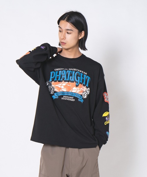 UNIIT(ユニット)の「【DESERT SPORTSWEAR/デザートスポーツウェア】ビックシルエット 袖プリント グラフィック ロンT(Tシャツ/カットソー・メンズ・ブラック/パープル/ホワイト・X-LARGE/LARGE/MEDIUM)」の22枚目の写真