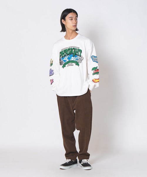 UNIIT(ユニット)の「【DESERT SPORTSWEAR/デザートスポーツウェア】ビックシルエット 袖プリント グラフィック ロンT(Tシャツ/カットソー・メンズ・ブラック/パープル/ホワイト・X-LARGE/LARGE/MEDIUM)」の17枚目の写真