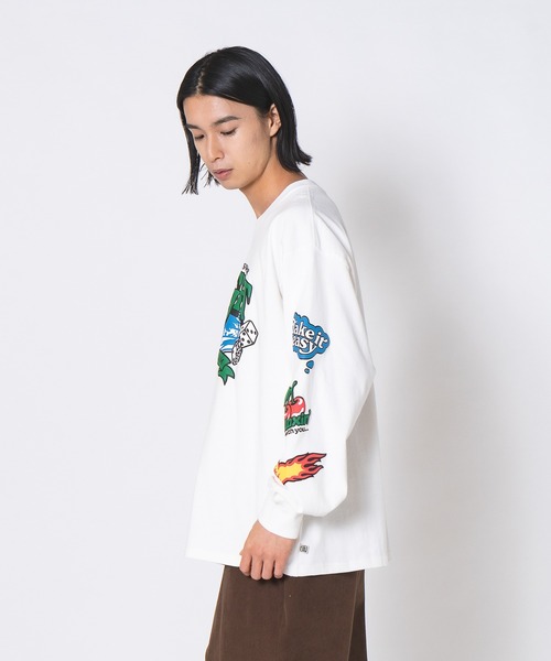 UNIIT(ユニット)の「【DESERT SPORTSWEAR/デザートスポーツウェア】ビックシルエット 袖プリント グラフィック ロンT(Tシャツ/カットソー・メンズ・ブラック/パープル/ホワイト・X-LARGE/LARGE/MEDIUM)」の14枚目の写真
