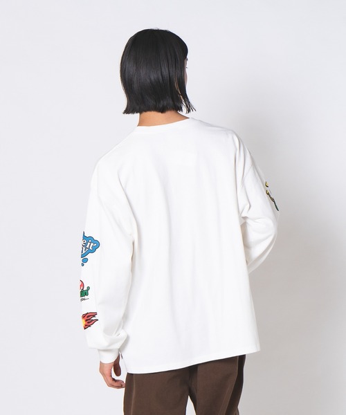 UNIIT(ユニット)の「【DESERT SPORTSWEAR/デザートスポーツウェア】ビックシルエット 袖プリント グラフィック ロンT(Tシャツ/カットソー・メンズ・ブラック/パープル/ホワイト・X-LARGE/LARGE/MEDIUM)」の15枚目の写真