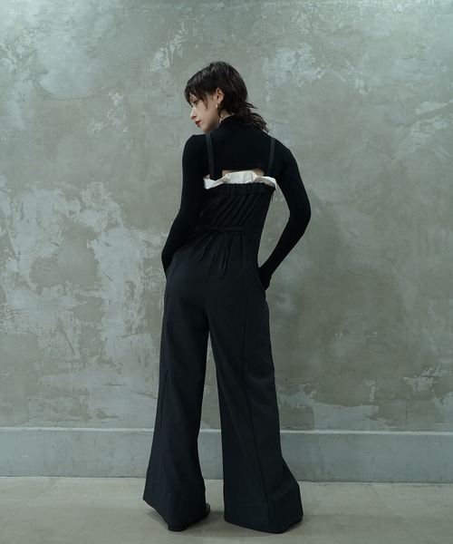 aimoha（アイモハ）の「【moyo】ロールアップデザインロンパース（サロペット/オーバーオール・レディース・ブラック/ダークグレー・SMALL/MEDIUM）」の8枚目の写真