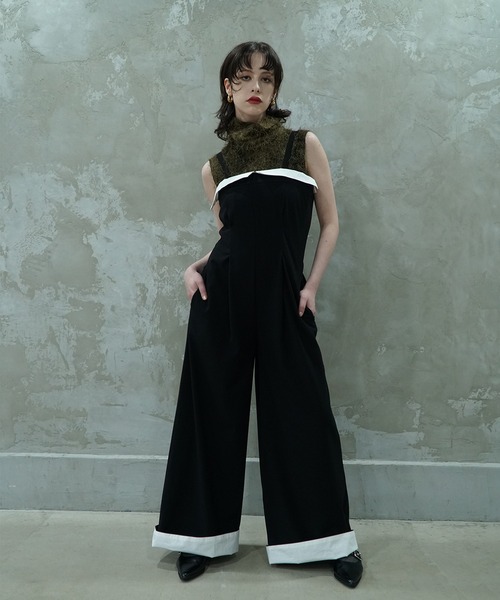 aimoha（アイモハ）の「【moyo】ロールアップデザインロンパース（サロペット/オーバーオール・レディース・ブラック/ダークグレー・SMALL/MEDIUM）」の14枚目の写真