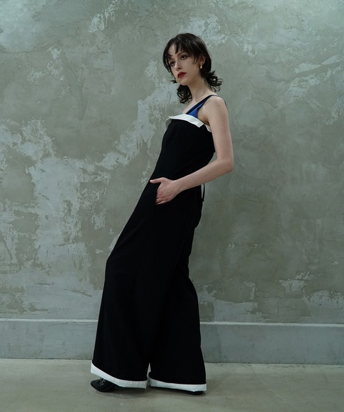 aimoha（アイモハ）の「【moyo】ロールアップデザインロンパース（サロペット/オーバーオール・レディース・ブラック/ダークグレー・SMALL/MEDIUM）」の9枚目の写真