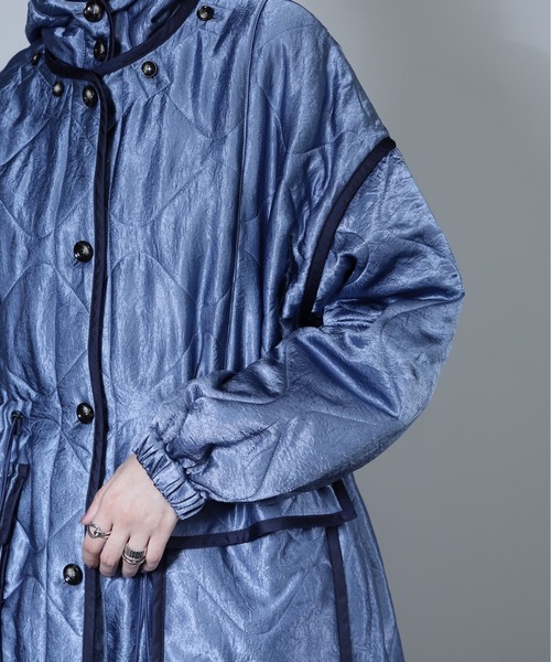 CREOLME（クレオルム）の「(CREOLME)ミリタリーライクキルトコート（その他アウター・レディース・カーキ/ブルー・FREE）」の19枚目の写真