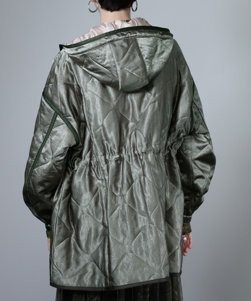 CREOLME（クレオルム）の「(CREOLME)ミリタリーライクキルトコート（その他アウター・レディース・カーキ/ブルー・FREE）」の9枚目の写真