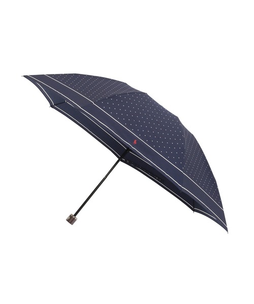 新品 タグ付 ラルフローレン  超軽量折りたたみ傘 ブラック 雨傘】ポロ ラルフ ローレン (POLO RALPH LAUREN) ストライプ