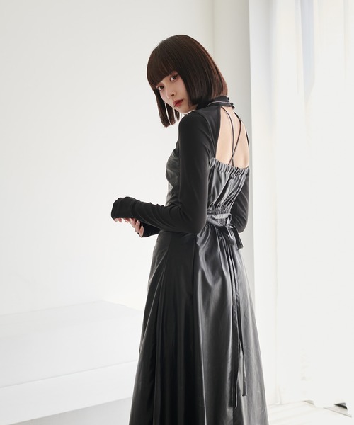 favclo.(ファブクロ)の「Catsuit Flare Dress / キャットスーツ フレアードレス(ワンピース・レディース・ブラック・FREE)」の6枚目の写真