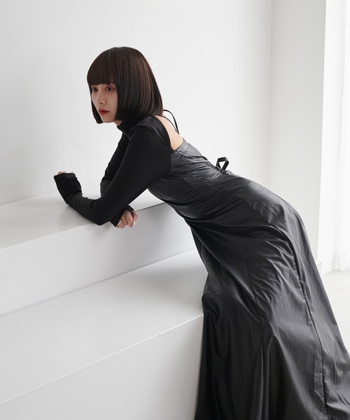 favclo.(ファブクロ)の「Catsuit Flare Dress / キャットスーツ フレアードレス(ワンピース・レディース・ブラック・FREE)」の9枚目の写真