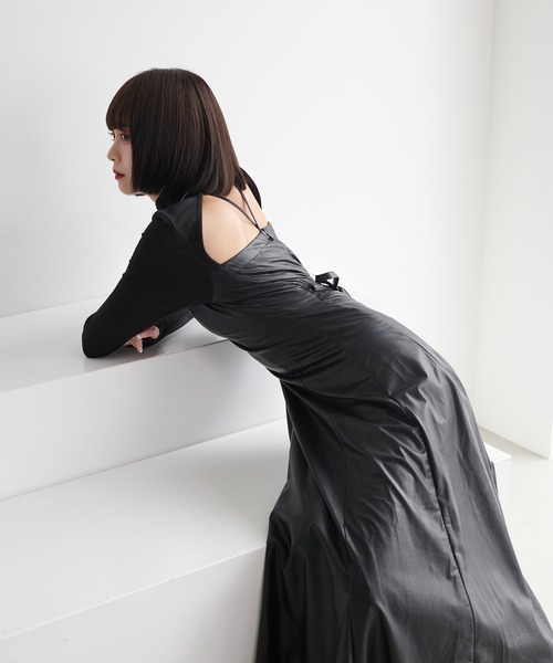 favclo.(ファブクロ)の「Catsuit Flare Dress / キャットスーツ フレアードレス(ワンピース・レディース・ブラック・FREE)」の10枚目の写真