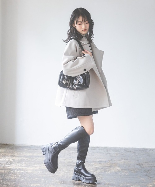 セール】【2WAYシルエット】ウーリーテックポンチョコート（ポンチョ