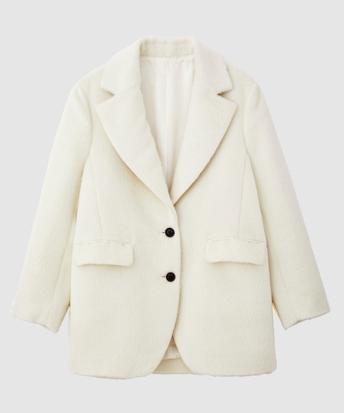 ROPE'(ロペ)の「シャギージャケット(テーラードジャケット・レディース・オフホワイト・36/38)」の9枚目の写真