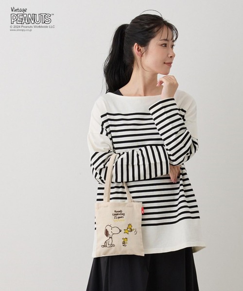 Vintage PEANUTS(ビンテージピーナッツ)の「【PEANUTSコミック誕生75周年記念商品】ルートート / SNOOPY IP.ベビールー.Peanuts-9L(トートバッグ・レディース・ピンク/ラベンダー/ベージュ/ブルー/アイボリー・FREE)」の18枚目の写真
