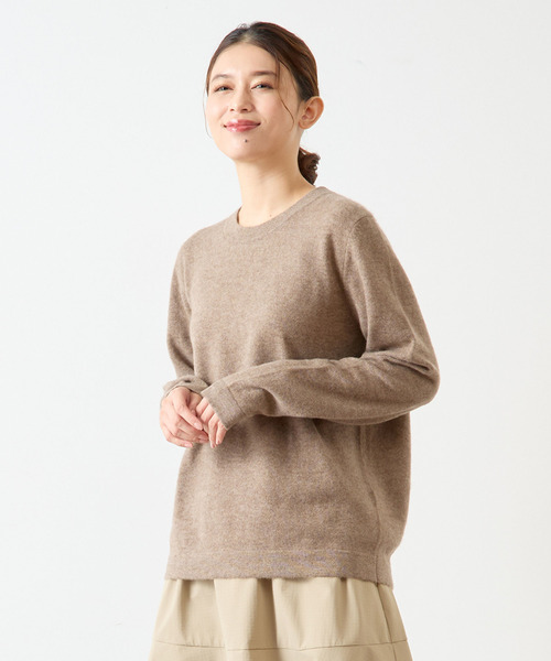 Lourmarin（ルールマラン）の「【LOURMARIN】カシミヤクルーネックPO（ニット/セーター・レディース・オフホワイト/モカ/ラベンダー/ライトグレー・FREE）」の3枚目の写真