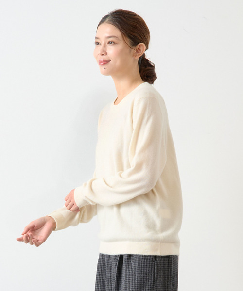 Lourmarin（ルールマラン）の「【LOURMARIN】カシミヤクルーネックPO（ニット/セーター・レディース・オフホワイト/モカ/ラベンダー/ライトグレー・FREE）」の20枚目の写真