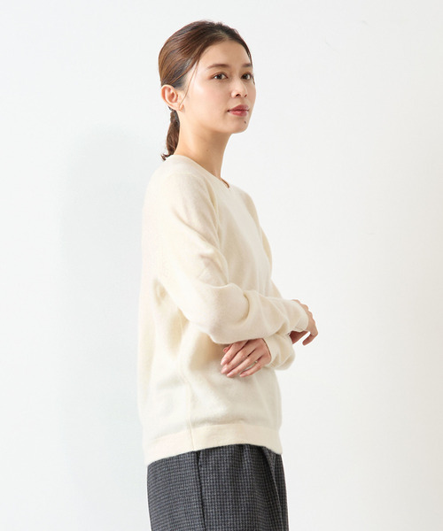 Lourmarin（ルールマラン）の「【LOURMARIN】カシミヤクルーネックPO（ニット/セーター・レディース・オフホワイト/モカ/ラベンダー/ライトグレー・FREE）」の22枚目の写真