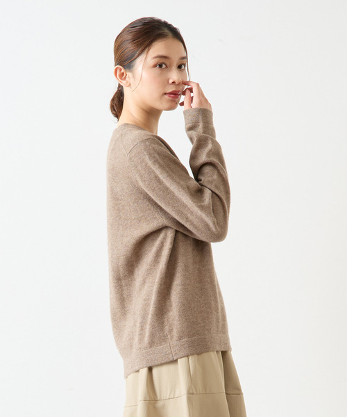 Lourmarin（ルールマラン）の「【LOURMARIN】カシミヤクルーネックPO（ニット/セーター・レディース・オフホワイト/モカ/ラベンダー/ライトグレー・FREE）」の14枚目の写真