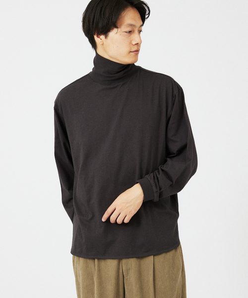 JOURNAL STANDARD relume（ジャーナルスタンダード　レリューム）の「レイヤードラウンド タートルネック ロングスリーブTシャツ（Tシャツ/カットソー・メンズ・チャコールグレー/ホワイト・MEDIUM/LARGE）」の18枚目の写真