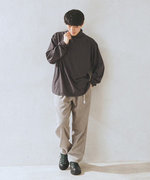 JOURNAL STANDARD relume（ジャーナルスタンダード　レリューム）の「レイヤードラウンド タートルネック ロングスリーブTシャツ（Tシャツ/カットソー・メンズ・チャコールグレー/ホワイト・MEDIUM/LARGE）」の13枚目の写真