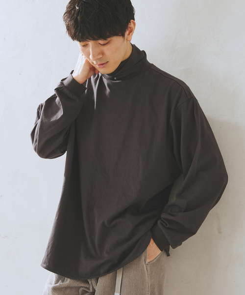 JOURNAL STANDARD relume（ジャーナルスタンダード　レリューム）の「レイヤードラウンド タートルネック ロングスリーブTシャツ（Tシャツ/カットソー・メンズ・チャコールグレー/ホワイト・MEDIUM/LARGE）」の10枚目の写真