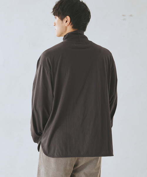 JOURNAL STANDARD relume（ジャーナルスタンダード　レリューム）の「レイヤードラウンド タートルネック ロングスリーブTシャツ（Tシャツ/カットソー・メンズ・チャコールグレー/ホワイト・MEDIUM/LARGE）」の7枚目の写真