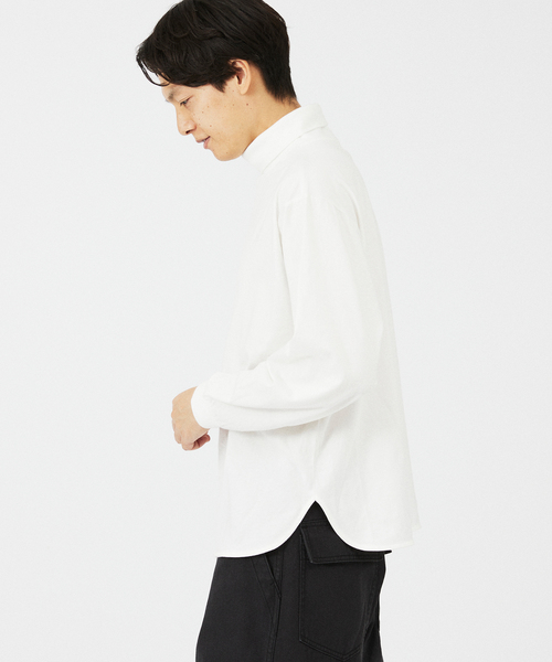 JOURNAL STANDARD relume（ジャーナルスタンダード　レリューム）の「レイヤードラウンド タートルネック ロングスリーブTシャツ（Tシャツ/カットソー・メンズ・チャコールグレー/ホワイト・MEDIUM/LARGE）」の3枚目の写真