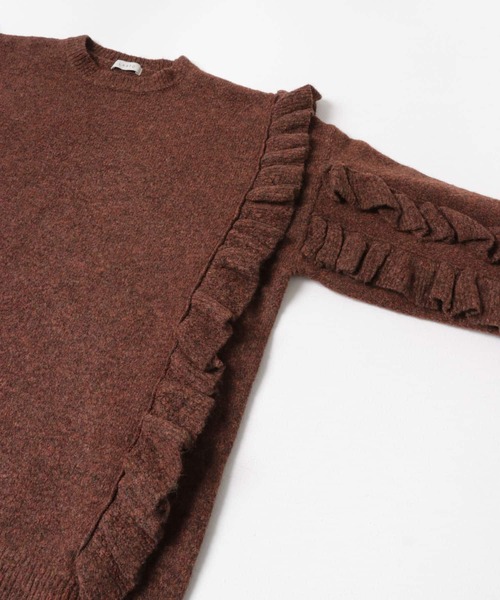 LAATO（ラート）の「frill frill knit（ニット/セーター・レディース・ブラウン/ダークグレー・FREE）」の7枚目の写真