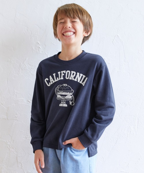 coca（coca）（コカ）の「【WEB限定セール】キッズ プリントスウェット（スウェット・キッズ・オレンジ/ネイビー/ブラック・120/140/150/130）」の3枚目の写真