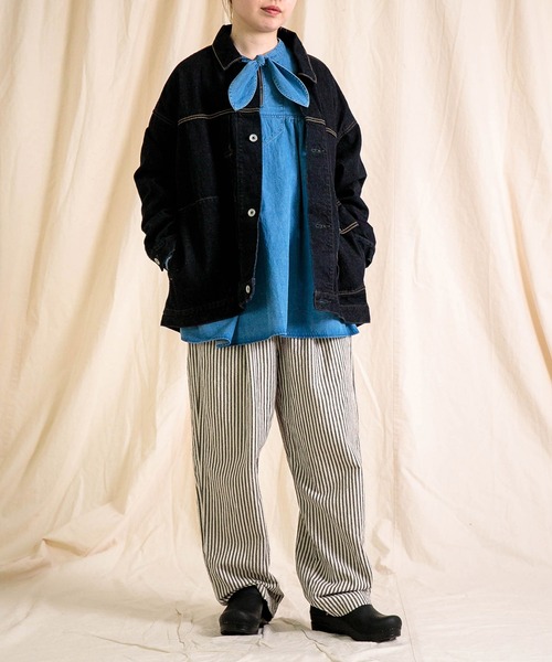 ブロカント Brocante 5ozデニム フラールシャツ 36-320E (2025SS 春夏) 爆買 Brocante / ブロカント] 5ozデニム フラールシャツ | Domingo