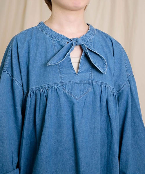 ブロカント Brocante 5ozデニム コルレット シャツ 36-315E (2024AW 秋冬) Brocante ブロカント 5ozデニム コルレット シャツ 36-315E