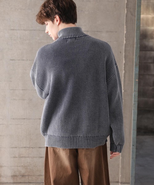 UNISEX》ピグメントZIPニット（ニット/セーター）｜PBLIM（ページ