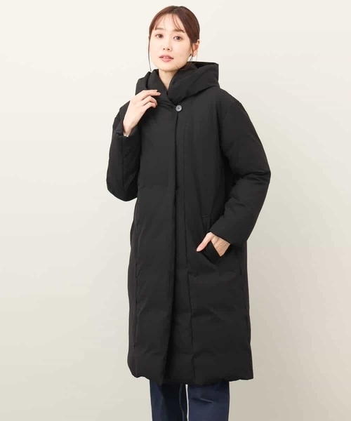 MK MICHEL KLEIN(エムケーミッシェルクラン)の「ロング丈シームレスダウンコート(ダウンジャケット/コート・レディース・ライトグレー/ブラック・38)」の6枚目の写真