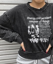 kirakiraShop（キラキラショップ）の「プリント ショート スウェット トップス（スウェット）」