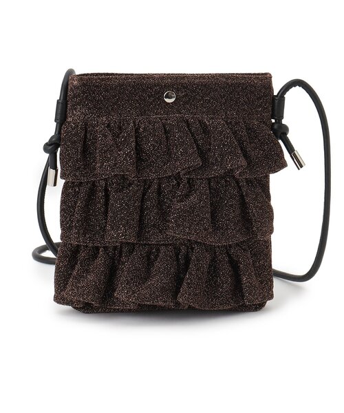 SHOO・LA・RUE(シューラルー)の「◆ラメフリルミニショルダーバッグ(ショルダーバッグ・レディース・ブラック/シルバー系その他/シルバー/ブロンズ・00)」の4枚目の写真