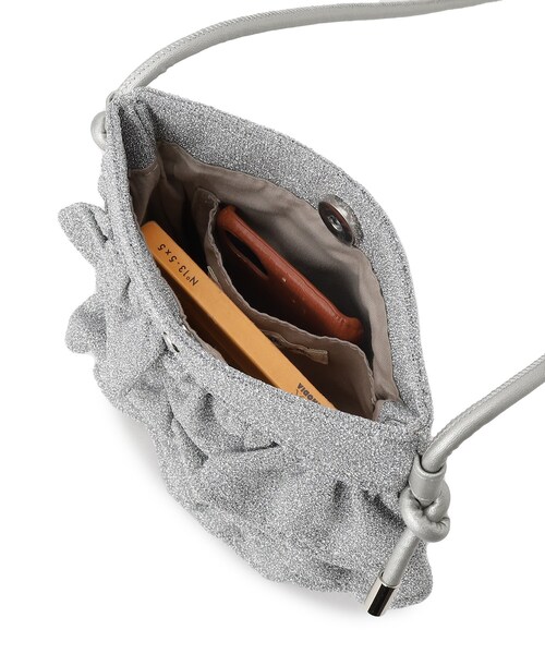 SHOO・LA・RUE(シューラルー)の「◆ラメフリルミニショルダーバッグ(ショルダーバッグ・レディース・ブラック/シルバー系その他/シルバー/ブロンズ・00)」の14枚目の写真